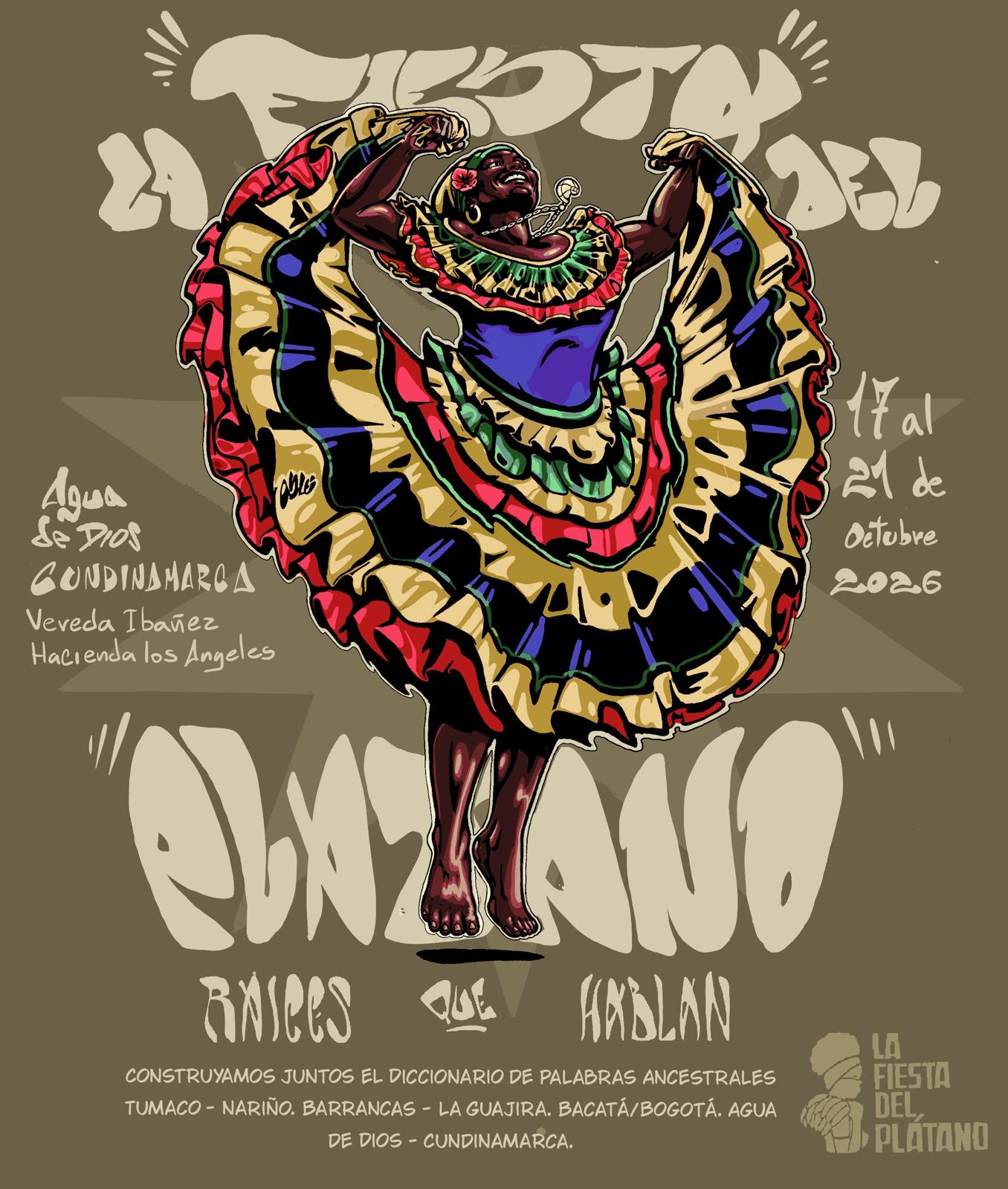 Afiche de La Fiesta del Plátano - Agua de Dios, Cundinamarca